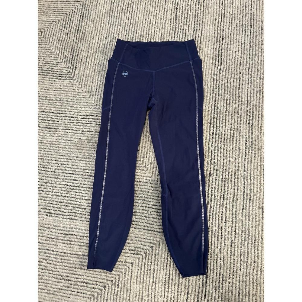 Janji Women's Size XS Blue Purple Crop Pace Tights Running Activewear